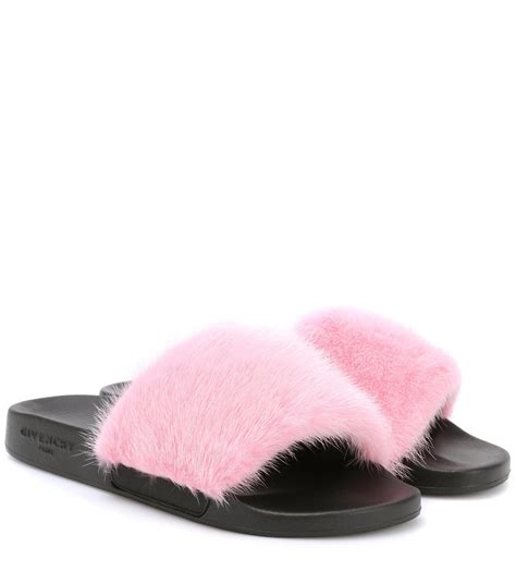 givenchy pink mink slides